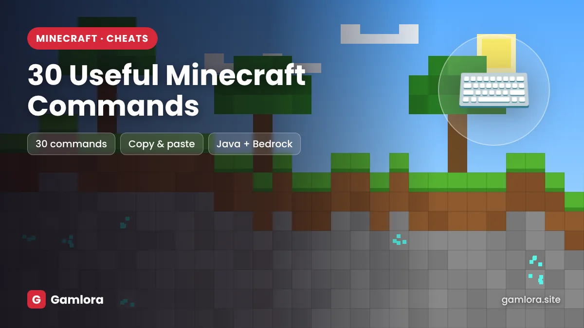 Minecraft commands list with the most useful cheats