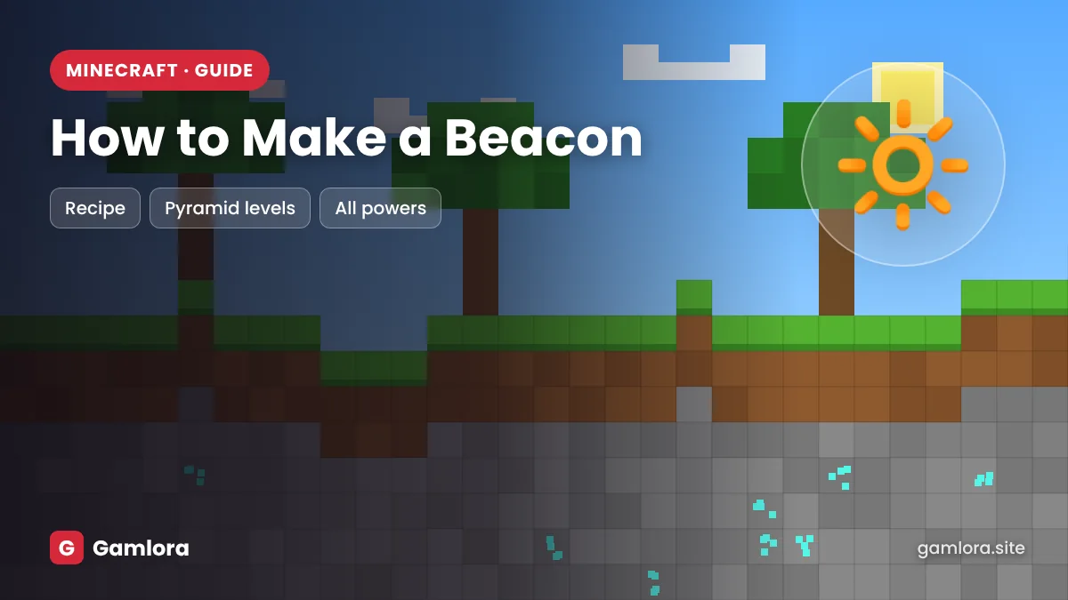 How to make a beacon in Minecraft: recipe and pyramid levels