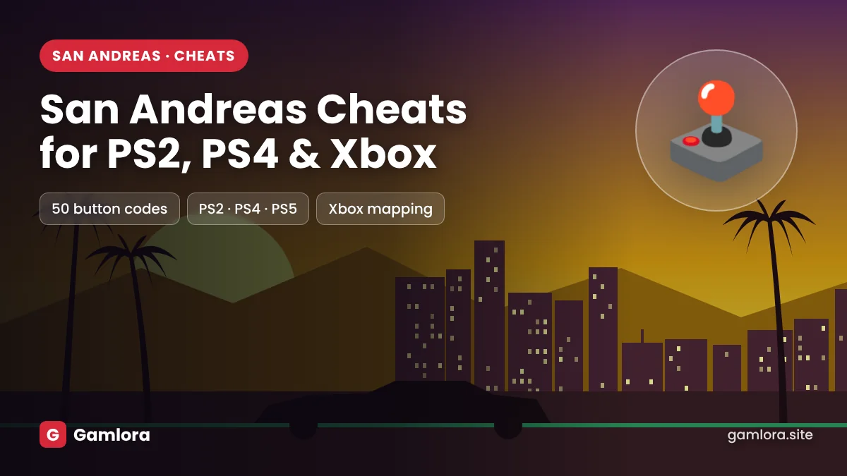 GTA San Andreas cheats for PS2, PS4 and Xbox button codes